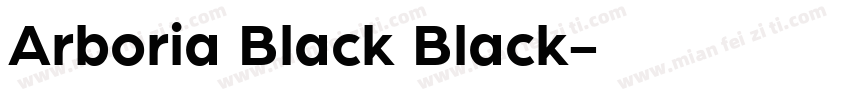 Arboria Black Black字体转换